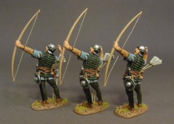 Three Lancastrian Archers (set #5), The Battle of Bosworth Field, 1485, The Wars of the Roses, 1455-1487--three figures--RETIRED--LAST ONE!! #0