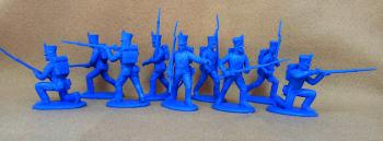 Napoleonic French Fusiliers (1812-1815) with action postures for defending and advancing--nine plastic figures Napoleonic French Fusiliers (1812-1815) with action postures for defending and advancing--nine plastic figures #37517