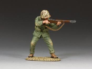 Image of Marine Firing His Garand--single figure