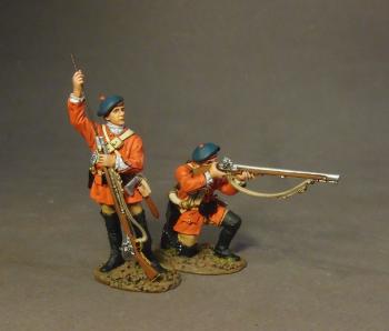 Image of Two British Skirmishing #4, 60th Royal Americans, Light Infantry Company, The Battle of Bushy Run, 1763—two figures