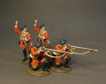Image of Four British Skirmishing #4, 60th Royal Americans, Light Infantry Company, Battle of Bushy Run, 1763--four figures