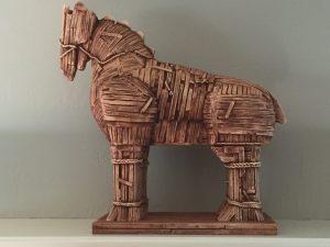 Wooden Horse of Troy (17 in. long x 12 in. high)--foam scenic horse #37632