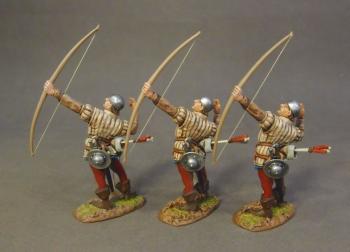 Three Yorkist Archers #5, The Battle of Bosworth Field, 1485, The Wars of the Roses, 1455-1487--three figures - LAST ONE! Three Yorkist Archers #5, The Battle of Bosworth Field, 1485, The Wars of the Roses, 1455-1487--three figures - LAST ONE! #37688