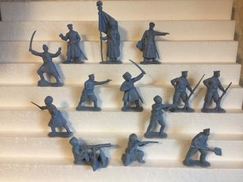Russian Soldiers, 1905--13 plastic figures--TWO IN STOCK. Russian Soldiers, 1905--13 plastic figures--TWO IN STOCK. #38284