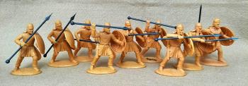 Persian Hoplites (Unarmored)--nine unpainted plastic figures #38375