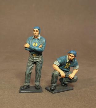 Two Plane Handlers, Aircraft Carrier Flight Deck Crew, The Second World War—two figures--RETIRED--LAST TWO!! Two Plane Handlers, Aircraft Carrier Flight Deck Crew, The Second World War—two figures--RETIRED--LAST TWO!! #38408