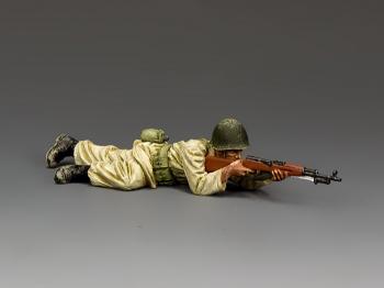 Egyptian/Syrian Soldier Lying Prone--single figure #38425