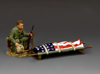 Image of Fallen Comrade--USMC figure and casualty figures--RETIRED.