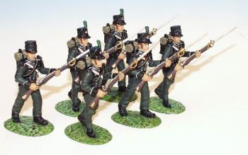 Six Riflemen in Skirmish Order, 95th Rifle Brigade, British Army--six figures--RETIRED--LAST ONE!! #38532
