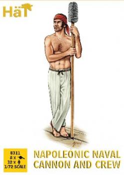 Napoleonic Naval Cannon & Crew--thirty-two unpainted 1:72 scale plastic figures in four poses & eight cannon in two styles Napoleonic Naval Cannon & Crew--thirty-two unpainted 1:72 scale plastic figures in four poses & eight cannon in two styles #38664