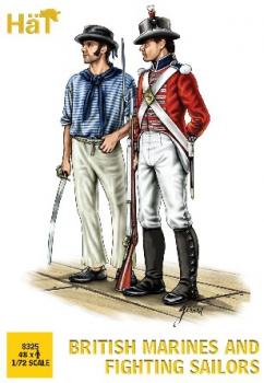 British Marines & Fighting Sailors--forty-eight 1:72 scale unpainted plastic figures in eight poses #38665