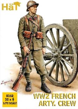 WWII French Artillery Crew--thirty-two 1:72 scale unpainted plastic figures in eight poses WWII French Artillery Crew--thirty-two 1:72 scale unpainted plastic figures in eight poses #38670