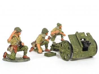 Iwo Jima Japanese Mountain Gun Artillery Set--three figures, cannon, box of shells--RETIRED--LAST ONE!! #38859