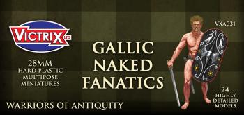 Gallic Naked Fanatics--twenty-four unpainted plastic 28mm figures Gallic Naked Fanatics--twenty-four unpainted plastic 28mm figures #39011