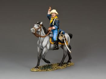 Halt!--single mounted U.S. Cavalry Officer with swivelling interchangable head Halt!--single mounted U.S. Cavalry Officer with swivelling interchangable head #39062