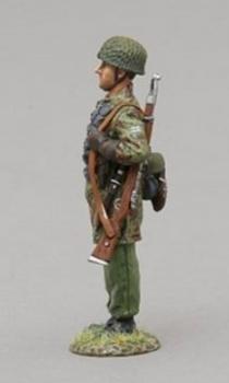 Image of German Fallschirmjager Sentry (Net Covered Helmet)--single figure--RETIRED -- LAST ONE!