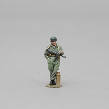Image of Standing Fallschirmjager Relaxing with Cup of Coffee and MP40 (no base)--single figure--RETIRED -- LAST ONE!