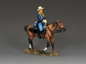 Mounted U.S. Cavalry Trooper B--single mounted figure with moveable head Mounted U.S. Cavalry Trooper B--single mounted figure with moveable head #39250