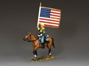 The Stars ’n’ Stripes Forever--single mounted US Cavalry figure with flag and movable head #39396