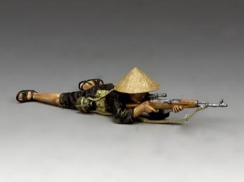 Lying Prone Viet Cong Sniper--single Vietnam-era figure Lying Prone Viet Cong Sniper--single Vietnam-era figure #39402