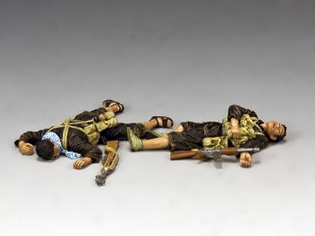 Dead Viet Cong--two Vietnam-era casualty figures and rifles (four pieces) Dead Viet Cong--two Vietnam-era casualty figures and rifles (four pieces) #39405