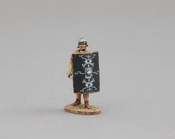 Image of Roman Shield Wall Legionnaire (30th Legion black shield)--single figure--RETIRED--LAST ONE!!