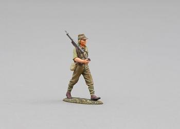 Image of Japanese Soldier Marching Wearing Soft Cap--single figure--RETIRED--LAST ONE!!