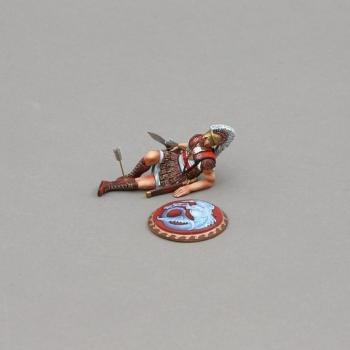 Dying Hoplite with Mythical Hippocampi Seahorse Shield--RETIRED--LAST TWO!! #39585