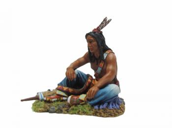Sitting on the Ground--single seated Sioux Indian figure #39746