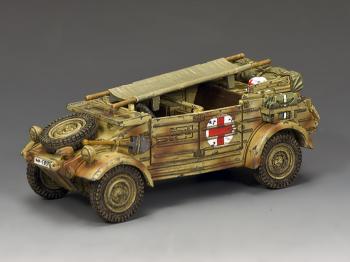 The Afrika Korps Kubelwagen Ambulance--comes with stretcher--RETIRED. #39778