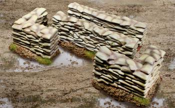 Bunker Wall Set Four Sections--four sandbag bunker wall sections with diorama detailing LAST ONE! Bunker Wall Set Four Sections--four sandbag bunker wall sections with diorama detailing LAST ONE!