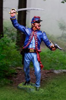 Image of 72nd Pennsylvania Officer--single Union Zouave officer figure--ONE IN STOCK.