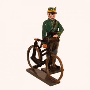 Standing beside bike, 1st Carabinier Regiment, Belgian Army--Painted--single figure--TWO IN STOCK. #39812