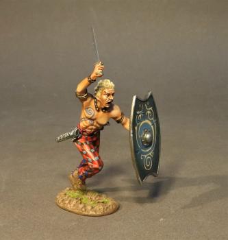 Iceni Warrior Charging (green shield), Armies and Enemies of Ancient Rome--single figure--RETIRED--LAST THREE!! Iceni Warrior Charging (green shield), Armies and Enemies of Ancient Rome--single figure--RETIRED--LAST THREE!! #39844