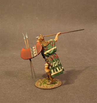 Thracian Peltist (red shield with white and black stripe), 4th Century BCE, Armies and Enemies of Ancient Greece and Macedonia--single figure Thracian Peltist (red shield with white and black stripe), 4th Century BCE, Armies and Enemies of Ancient Greece and Macedonia--single figure #39847