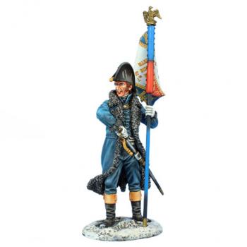 Image of Dutch Officer with Standard, 124th Line Infantry, Russia, 1812--single figure--ONE IN STOCK.