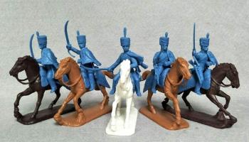 British Mounted Hussars--five mounted figures #39930