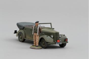 Image of Allied Humber Super Snipe staff car in olive drab colour scheme with Monty--RETIRED--LAST ONE!!