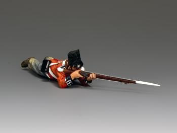 Image of Lying Prone Firing--single British Tommy Atkins infantry figure--RETIRED--LAST ONE!!