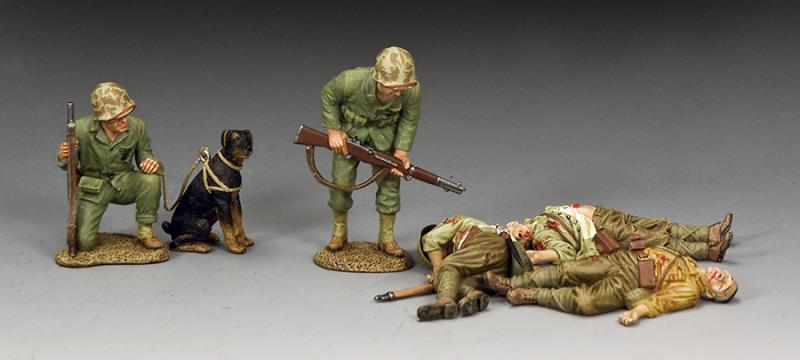 Royal Marine Commandos--4 figures, one damaged--RETIRED--LAST ONE ...