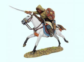 Mongol Advancing with Sword Pointed Out (wearing cloak)--single mounted figure #40407