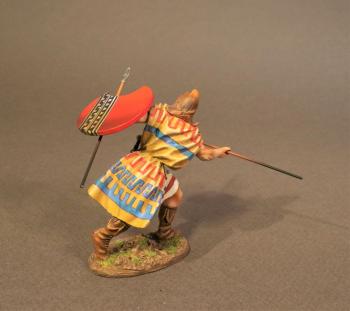 Thracian Peltist (red shield w/thin stripe w/dags), 4th Century BCE, Armies and Enemies of Ancient Greece and Macedonia--two pieces Thracian Peltist (red shield w/thin stripe w/dags), 4th Century BCE, Armies and Enemies of Ancient Greece and Macedonia--two pieces #40452