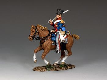 KGL Dragoon Moving Forward--single mounted figure--RETIRED. KGL Dragoon Moving Forward--single mounted figure--RETIRED. #40471