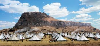 Anglo-Zulu War Scenic Backdrop, Isandlwana, 22 January, 1879--35 in. W x 19 in. H Anglo-Zulu War Scenic Backdrop, Isandlwana, 22 January, 1879--35 in. W x 19 in. H #40490