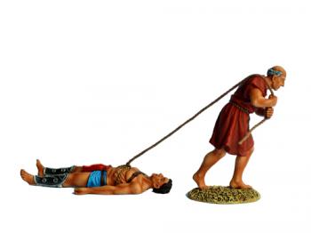 Dragging away the dead loser--single slave figure dragging dead Roman gladiator figure Dragging away the dead loser--single slave figure dragging dead Roman gladiator figure #40540