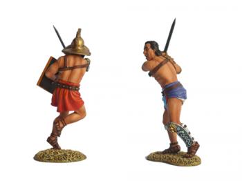 Crazy fighting--two Roman gladiator figures (Thraexi) Crazy fighting--two Roman gladiator figures (Thraexi) #40543