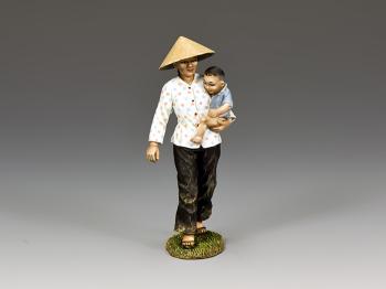Image of Mother and Child--two Vietnamese figures on single base--RETIRED--LAST ONE!! Image of Mother and Child--two Vietnamese figures on single base--RETIRED--LAST ONE!!