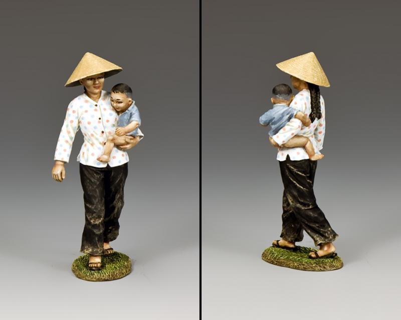Mother and Child--two Vietnamese figures on single base--RETIRED--LAST ONE!! #2 Mother and Child--two Vietnamese figures on single base--RETIRED--LAST ONE!! #2