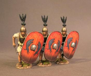 Three Hastati (sword at hip height, right foot forward, red shield), The Roman Army of the Mid Republic, Armies and Enemies of Ancient Rome--three figures--RETIRED--LAST ONE!! Three Hastati (sword at hip height, right foot forward, red shield), The Roman Army of the Mid Republic, Armies and Enemies of Ancient Rome--three figures--RETIRED--LAST ONE!! #40677