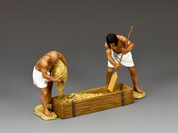 The Mud Mixers--two Egyptian figures and mixing trough #40718